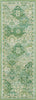 Unique Loom Penrose T-CRTN2 Green Area Rug Runner Top-down Image