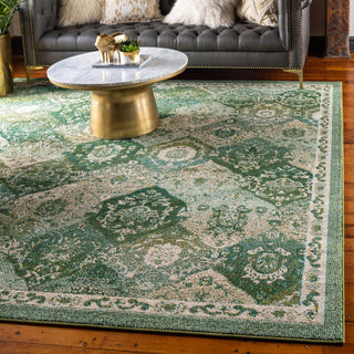 Unique Loom Penrose T-CRTN2 Green Area Rug Square Lifestyle Image