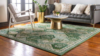 Unique Loom Penrose T-CRTN2 Green Area Rug Square Lifestyle Image