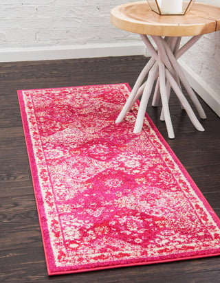 Unique Loom Penrose T-CRTN2 Magenta Area Rug Runner Lifestyle Image