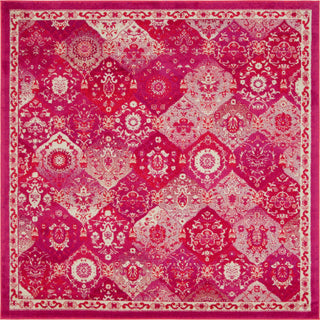 Unique Loom Penrose T-CRTN2 Magenta Area Rug Square Top-down Image