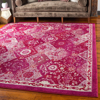 Unique Loom Penrose T-CRTN2 Magenta Area Rug Square Lifestyle Image