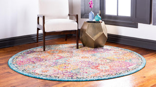 Unique Loom Penrose T-CRTN2 Multi Area Rug Round Lifestyle Image