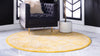 Unique Loom Penrose T-CRTN2 Yellow Area Rug Round Lifestyle Image