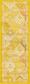 Unique Loom Penrose T-CRTN2 Yellow Area Rug Runner Top-down Image