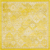 Unique Loom Penrose T-CRTN2 Yellow Area Rug Square Top-down Image