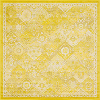 Unique Loom Penrose T-CRTN2 Yellow Area Rug Square Top-down Image