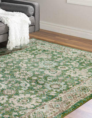 Unique Loom Penrose T-CRTN3 Green Area Rug Rectangle Lifestyle Image