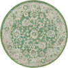 Unique Loom Penrose T-CRTN3 Green Area Rug Round Top-down Image