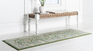 Unique Loom Penrose T-CRTN3 Green Area Rug Runner Lifestyle Image