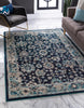 Unique Loom Penrose T-CRTN3 Navy Blue Area Rug Rectangle Lifestyle Image Feature