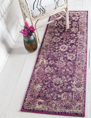 Unique Loom Penrose T-CRTN3 Purple Area Rug Runner Lifestyle Image