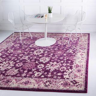 Unique Loom Penrose T-CRTN3 Purple Area Rug Square Lifestyle Image