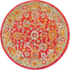 Unique Loom Penrose T-CRTN3 Rust Red Area Rug Round Top-down Image