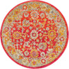Unique Loom Penrose T-CRTN3 Rust Red Area Rug Round Top-down Image