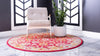 Unique Loom Penrose T-CRTN3 Rust Red Area Rug Round Lifestyle Image