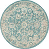 Unique Loom Penrose T-CRTN3 Turquoise Area Rug Round Top-down Image