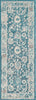 Unique Loom Penrose T-CRTN3 Turquoise Area Rug Runner Top-down Image