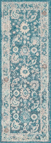 Unique Loom Penrose T-CRTN3 Turquoise Area Rug Runner Top-down Image