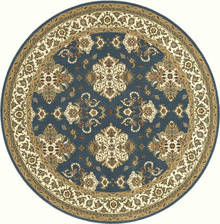 Momeni Persian Garden PG-01 Teal Blue Area Rug Detail Shot