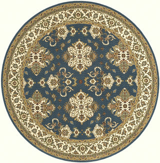 Momeni Persian Garden PG-01 Teal Blue Area Rug Close up