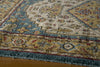 Momeni Persian Garden PG-03 Teal Blue Area Rug Closeup