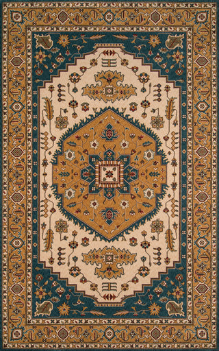 Momeni Persian Garden PG-03 Teal Blue Area Rug 