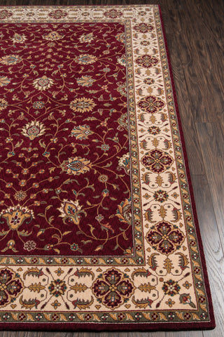 Momeni Persian Garden PG-08 Burgundy Area Rug Closeup Feature