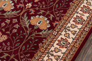 Momeni Persian Garden PG-12 Burgundy Area Rug Corner Shot