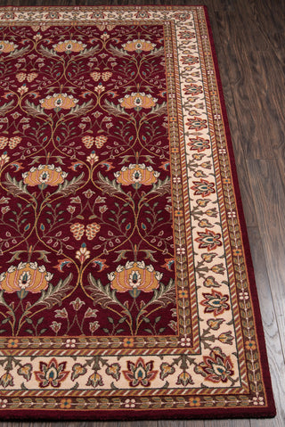 Momeni Persian Garden PG-12 Burgundy Area Rug Closeup Feature