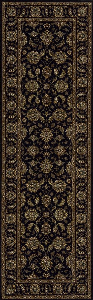 Momeni Persian Heritage PH-04 Black Area Rug Close up