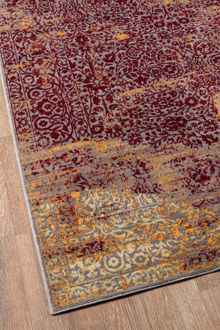 Momeni Petra PE-01 Red Area Rug Corner Image