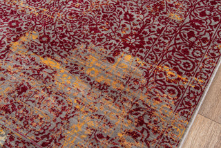 Momeni Petra PE-01 Red Area Rug Close up