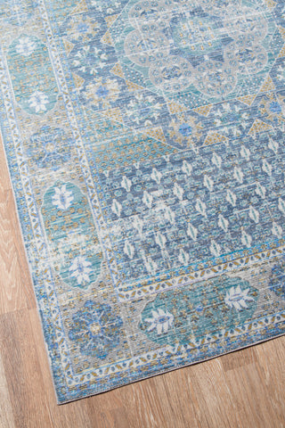 Momeni Petra PE-02 Blue Area Rug Corner Image