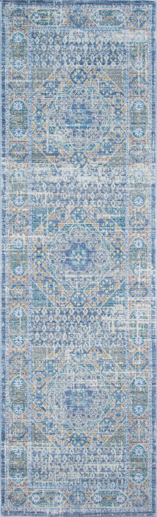 Momeni Petra PE-02 Blue Area Rug Runner Image