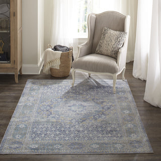 Momeni Petra PE-02 Blue Area Rug Room Image Feature