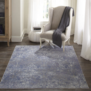 Momeni Petra PE-05 Blue Area Rug Room Image Feature