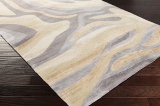 Surya Pigments PGM-3005 Gray Hand Tufted Area Rug 5x8 Corner