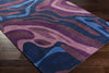 Surya Pigments PGM-3007 Eggplant Hand Tufted Area Rug 5x8 Corner