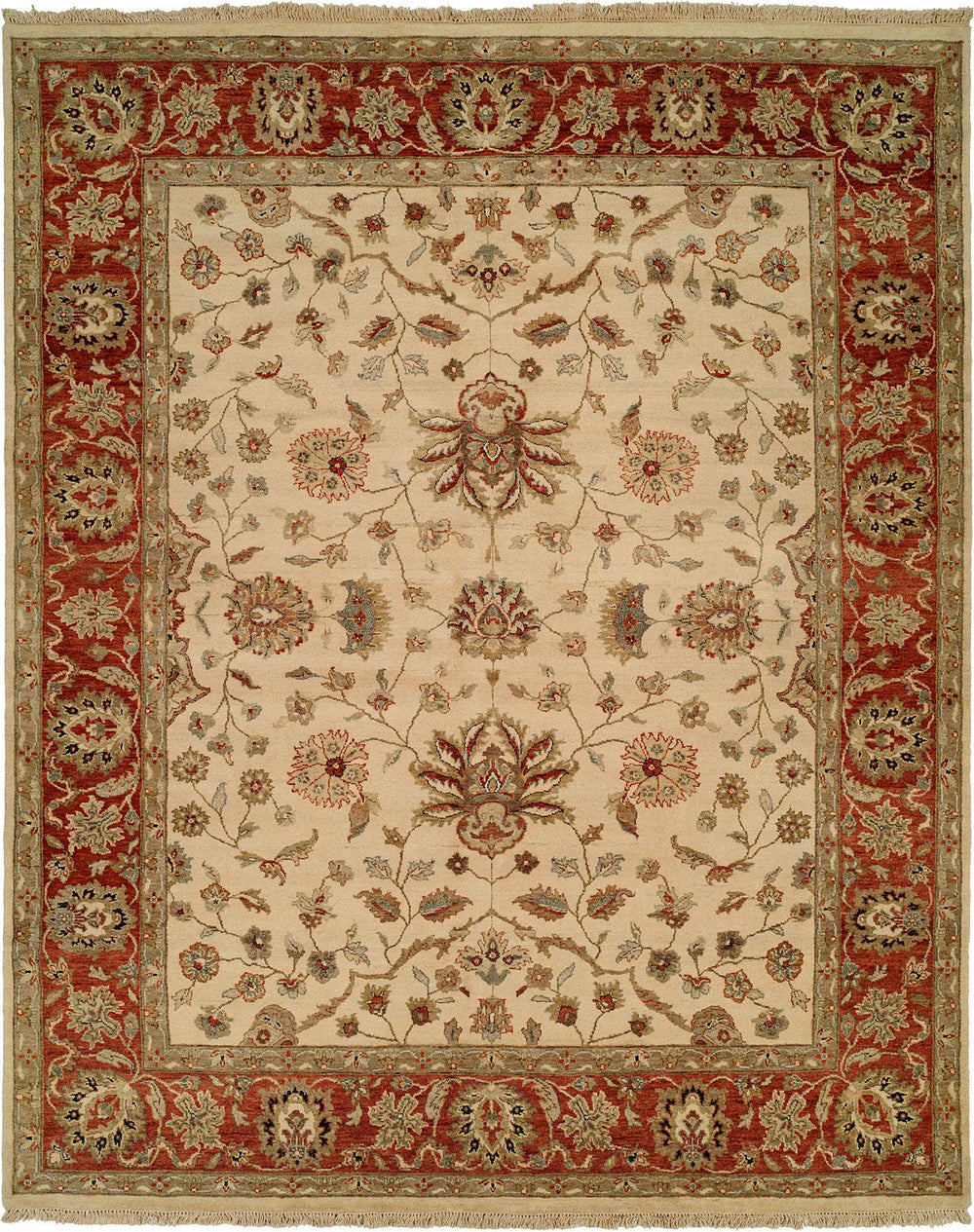 Kalaty Pasha PH-979 Ivory/Rust Area Rug