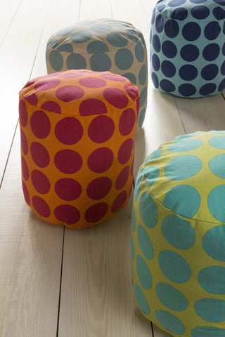 Surya Playhouse PHPF-014 Pink Orange Pouf 