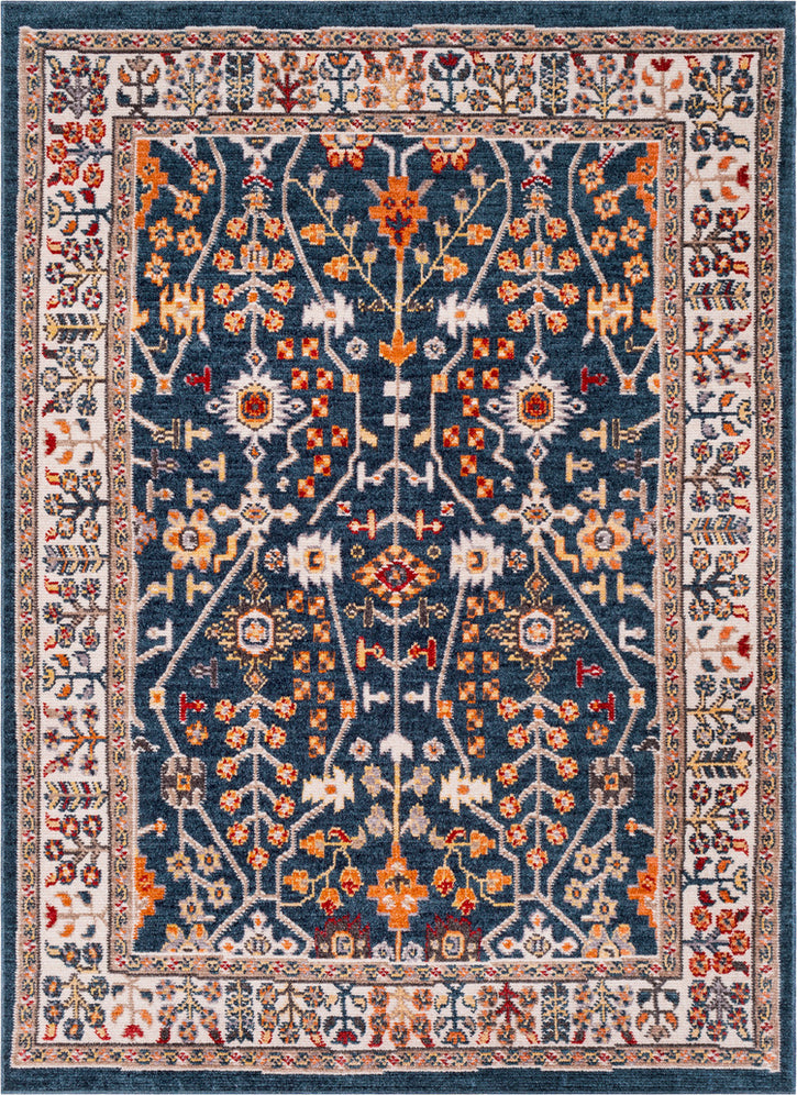 Surya Patina PIA-2303 Navy Blush Taupe Burnt Orange Butter Bright Red Charcoal Area Rug Mirror main image