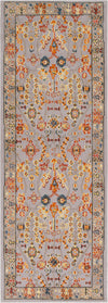 Surya Patina PIA-2307 Light Gray Wheat Charcoal Bright Orange Teal Camel Red White Area Rug Mirror Runner Image