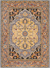 Surya Patina PIA-2307 Light Gray Wheat Charcoal Bright Orange Teal Camel Red White Area Rug Mirror main image