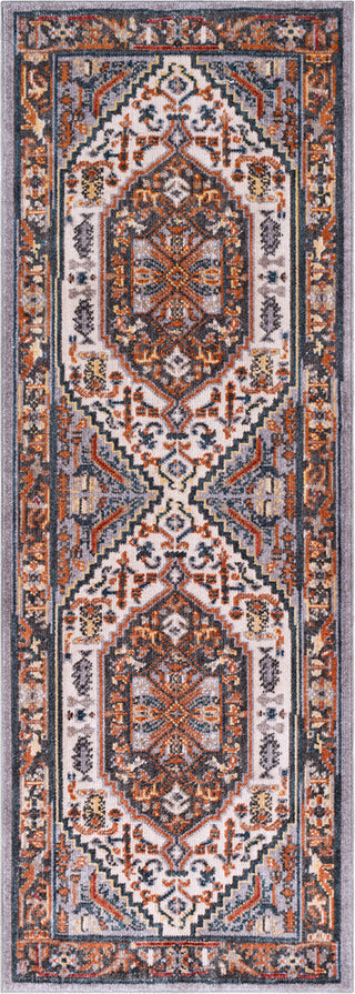 Surya Patina PIA-2308 Medium Gray Blush Charcoal Navy Burnt Orange Taupe Butter Bright Red Area Rug Mirror Runner Image