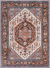 Surya Patina PIA-2308 Medium Gray Blush Charcoal Navy Burnt Orange Taupe Butter Bright Red Area Rug Mirror main image