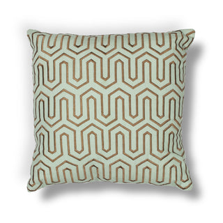 KAS Pillow L201 Seafoam/Chocolate Geo 