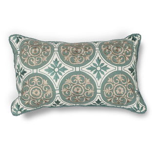 KAS Pillow L219 Teal Medallions 