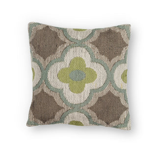 KAS Pillow L230 Taupe/Sage Filigree 