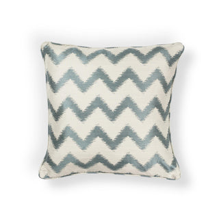 KAS Pillow L245 Ivory/LtBlue Chevron main image